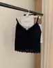 Camisola Original 676 Renda Francesa Comprimento Médio Copas Fixas Integradas Peça Externa Versátil Costas Bonitas Camada Base