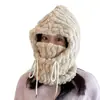 Gorro y Bufanda de Invierno para Hombre Todo en Uno Bufanda de Felpa Cálida y a Prueba de Frío para Hombre Orejeras de Invierno Guantes de Tres Piezas para Hombre