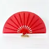 Abanico de Kung Fu, Abanico Rojo Sonoro de Tai Chi, Abanico Plegable Universal de Danza China, Artes Marciales Marco de Plástico Abanico de Danza Genuino 33.3cm