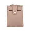 2022 nuevo estilo bolsa pequeña para tarjetas de mujer monedero ultra delgada para tarjetas con tirador color sólido corta mini tarjetero licencia de conducir