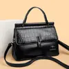 Bolsa Feminina Nova Chegada Couro Cera de Abelha Bolsa de Ombro Cruzada Bolsa Feminina Padrão Crocodilo Elegante da Moda Bolsa de Mão Feminina para Cabelo