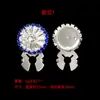 Venda Direta de Fábrica de Botões Metálicos Cravejados com Diamantes, Decorações Manuais DIY para Punhos e Golas, Acessórios de Botões para Camisas e Casacos