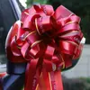 Decoración de Boda Bolas de Flores para los Coches de los Novios, Decoraciones Florales de Mano para Celebración de Boda Color Rojo Vino, Decoraciones para el Coche Principal y Secundario, Decoraciones para el Coche Delantero