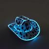Nuevo sombrero de vaquero luminoso LED transfronterizo con estampado de leche para fiesta de Pascua y Navidad, ambiente de carnaval