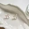 Pendientes de Lazo Tridimensional con Goteo de Aceite de Diseño de Nicho Estilo Japonés y Coreano para Mujer, Dulces, Frescos, Artísticos, Simples y Versátiles