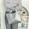 Nova Bolsa Tote de PU em Formato de Coração para Almoço para Trabalhadores de Escritório, Bolsa de Mão Portátil para Compras, Bolsa de Armazenamento para Itens Diversos