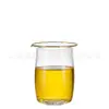 Taza de vidrio artesanal simple resistente al calor, multi-especificación, personalizada, para uso en oficina y hogar, taza de vidrio para preparar y servir té