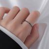 Anillo negro de plata de ley 925 para mujer, nuevo anillo de dedo índice de estilo frío de moda 2022, regalo de San Valentín