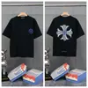 Transfronterizo. Diseño de Marca de Moda 26Ss Estampado de Letras de Herradura. Camisas Casuales de Manga Corta de Moda para Hombres, Mujeres y Parejas