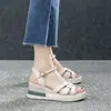 Sandalias romanas de suela gruesa para mujer de comercio exterior transfronterizo, nuevos estilos de verano y otoño, zapatos de plataforma de moda con tacones altos y suelas gruesas