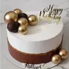 Topo de Bolo Acrílico Rosa Dourado Feliz Aniversário Estilo Ins Transfronteiriço Suprimentos de Festa, Descontos por Volume Disponíveis, Personalizável