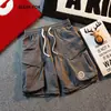 Pantalones Cargo Streetwear Japonés para Hombre 2026 Verano Nuevos Versátiles Pantalones de Cinco Puntos Pantalones Deportivos de Longitud Media Pantalones de Playa Cómodos Modernos