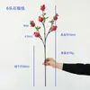Decoração de Ano Novo 2025 6 Flores Caqui Congelado Arranjo de Flores de Véspera de Ano Novo Decoração de Romã para Sala de Estar Arranjo de Flores de Ano Novo
