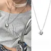 Design de Nicho Coreano Bm Mesmo Estilo Colar Cruz de Prata Colar Longo Feminino Punk Retro Y2K Tendência de Joia para Pescoço