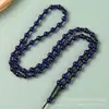 Cadena Larga de Suéter Tejida a Mano, Cordón para Collar para Mujer, Cadena con Colgante de Cuentas de Obsidiana Sintética, Disponible en Múltiples Colores, Moderno y Versátil