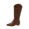 Botas Altas Europeas y Americanas de Talla Grande 2024 Otoño y Primavera Punta Tacón Grueso Tacón Alto Botas de Manga Botas Vaqueras Occidentales para Mujer Botas de Moda