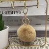 Llavero colgante de bola de peluche de 8 cm de imitación de piel de conejo Rex, accesorios de joyería para ropa y equipaje transfronterizos