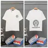 Transfronterizo. Diseño de Marca de Moda 26Ss Estampado de Letras de Herradura. Camisas Casuales de Manga Corta de Moda para Hombres, Mujeres y Parejas