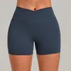 Shorts de yoga transfronterizos sin costuras de cintura alta con cinturilla cruzada, pantalones de yoga ajustados para correr y ciclismo al aire libre 9355