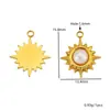 Colgante de Sol Popular Transfronterizo de Acero Inoxidable con Forma de Corazón y Perlas para Collar de Aretes DIY para Mujer Accesorios de Joyería de Moda