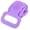 Toalla de baño de silicona para hombres y mujeres, resistente, para la espalda, con artefacto de barro, tira larga para la espalda, exfoliante de piel y baño sin dolor.