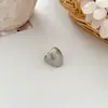Anillos Ovalados Cepillados Exagerados Europeos y Americanos para Mujer, Anillos de Moda Minimalistas Únicos de Alta Gama, Anillos para el Dedo Índice, Accesorios de Joyería