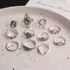 Anillos Vintage de Estilo Europeo y Americano de Moda, Anillos Cruzados para el Dedo Índice, Anillos de Ancla para Pareja de Hombres y Mujeres