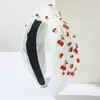 Nova Faixa de Cabelo Fruta com Nó de Diamante Acessórios Criativos de Cereja em Liga com Gotejamento de Óleo Moda Fresca Acessórios de Cabelo para o Topo da Cabeça para Mulheres