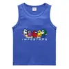Conejo de Fuego 2023 Verano Chaleco Infantil Algodón Coreano Casual Camiseta Base Absorbente de Sudor Caramelo Camiseta Interior sin Mangas para Niños