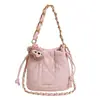 Bolsos de Mano Estilo Francés Transfronterizos para Mujer 2026 Nueva Moda Textura Cadena Bolso Cruzado Bolso Cubo Casual Bolso de Hombro Único para Mujer