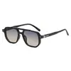 Estilo Nuevo 2025 Sencillo Doble Puente Transparentes Gama Alta Ropa de Pasarela Personalizados Anti-UV Gafas de Sol
