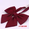 Raiz de Pena Gigante Preta Laço Vermelho Estilo Japonês Flor de Gola Feminina Estilo College JK Terno com Laço Laço Grande de Cor Sólida
