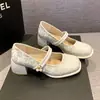 Zapatos Mary Jane para Mujer 2026 Nuevo Estilo Popular Zapatos de Salón para Mujer Primavera Versátil Tacón Medio Tacón Cuadrado Zapatos de Estilo Suave para la Noche para Mujer