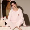 Pijama Mujer Primavera Otoño Algodón Puro 2026 Nuevo Manga Larga 100% Todo Algodón Mujer Otoño Talla Grande Casual Ropa de Casa