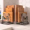 Estante para Tabla de Cortar de Cocina Estante para Colocar Tablas de Cortar Utensilio Encimera Almacenamiento Multicapa Estante para Tapas de Ollas Estante de Almacenamiento para el Hogar Soporte