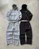2255 # Transfronteiriço 2025 Nova Série Tendência Estampa Bordada Calça Casual de Perna Larga para Adolescentes e Casais