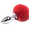 Coelho cauda de metal bola de pêlo anal plug marido e mulher produtos sexuais sair para expandir o ânus de volta tribunal brinquedos atacado