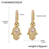 Brincos de aço inoxidável com design de nicho transfronteiriço de roda-gigante incrustados com zircônia banhados a ouro 18k brincos ins europeus e americanos