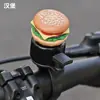 Timbre de Bicicleta Hamburguesa para Niños y Adultos, Bicicleta de Montaña, Bicicleta de Paseo, Timbre de Bicicleta Plegable, Sándwich de Papas Fritas en Stock
