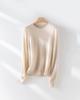 Camiseta Básica de Cashmere Hengjia QySpring Nova, Sem Costura, Gola Redonda, de Cashmere de Cabra para Mulheres, Top Interno Versátil e Emagrecedor