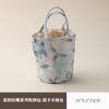 Bolsa de Almacenamiento de Mariposa Azul Brocado Rima de Fábrica Bolsa Bordada para Almacenamiento de Té Conveniente para Viajes Bolsa de Té Bolso de Mano de Alta Gama