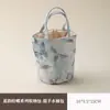 Bolsa de Almacenamiento Mariposa Rima Azul Brocado del Fabricante, Bolsa de Almacenamiento de Té Bordada, Bolsa de Té Conveniente para Viaje, Bolso de Mano de Alta Gama