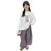 Pantalones deportivos para niña YOJIA, nuevos y elegantes pantalones de chándal a rayas estilo jogger para otoño 2026, pantalones para niños para otoño