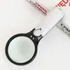 Lupa Grande de 103 mm con Tres Luces LED Portátil para Lectura de Personas Mayores e Identificación de Antigüedades con Lente de Cristal de Doble Luz