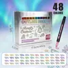 Set de Plumas de Contorno Doble Línea Transfronterizo para Estudiantes, Plumas para Diario DIY, Plumas Marcadoras de Bendición para Tarjetas de Felicitación Navideñas, Plumas Marcadoras con Purpurina