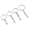 Llavero con Cadena, Anillo Único Cierre de Langosta, Colgante de Llave, Múltiples Tamaños, Conector DIY Hecho a Mano para Bolsa y Muñeca