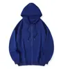 Sudadera con capucha y cremallera de manga larga forrada de forro polar para otoño e invierno, logo estampado o bordado personalizado, adecuada para eventos grupales corporativos, uniformes de clase y reuniones