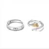 Anillo de plata tailandesa de la pareja El Principito y Rosa, par de anillos de lujo con diseño de luz de nicho de alta gama