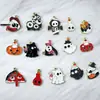 Accesorios decorativos de goteo de aceite para Halloween Colgantes DIY de calabaza, fantasma, calavera Cadenas para teléfono Llaveros Adornos