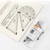 Xiaoyuer 1377 Juego de Reglas para Estudiantes de 15 cm con Estuche de Cremallera de EVA, Juego de Cuatro Piezas de Reglas Duras Engrosadas